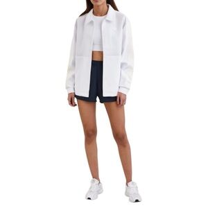 J. Lindeberg Nevaeh Coach Jacket in White - Women’s Size Medium